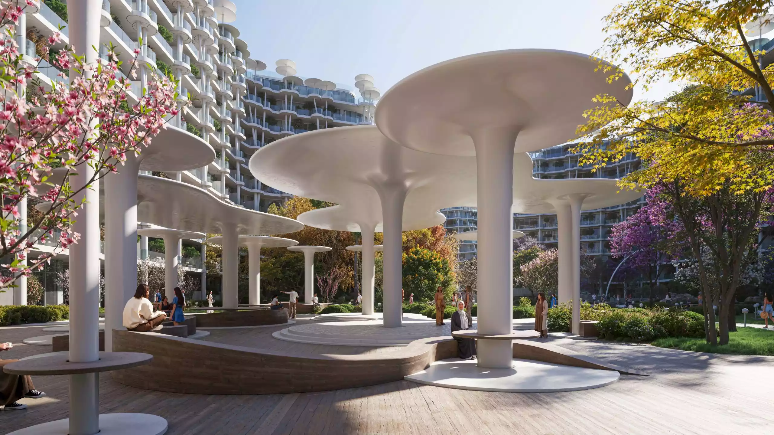 Sakura Gardens outdoor spaces
